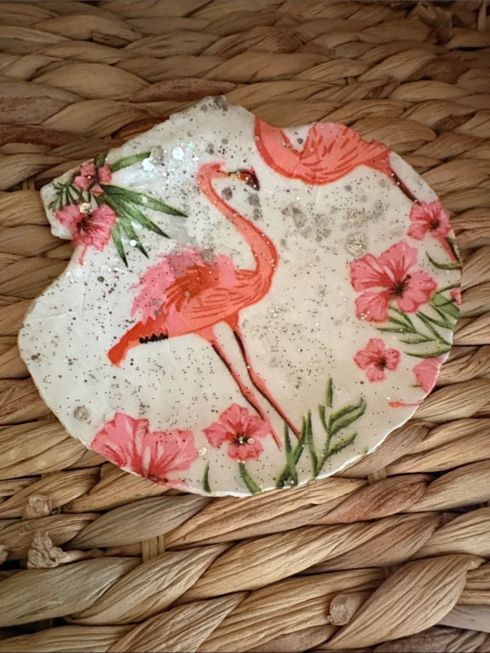 Pink Flamingo Decorative Soap Dish - Tropical Bath Accent